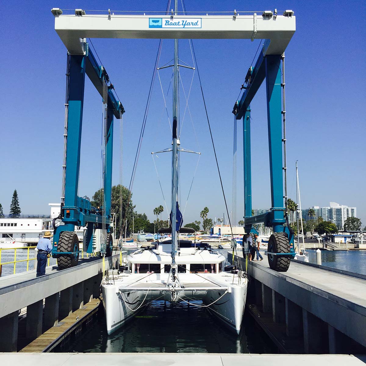 the boat yard catamaran