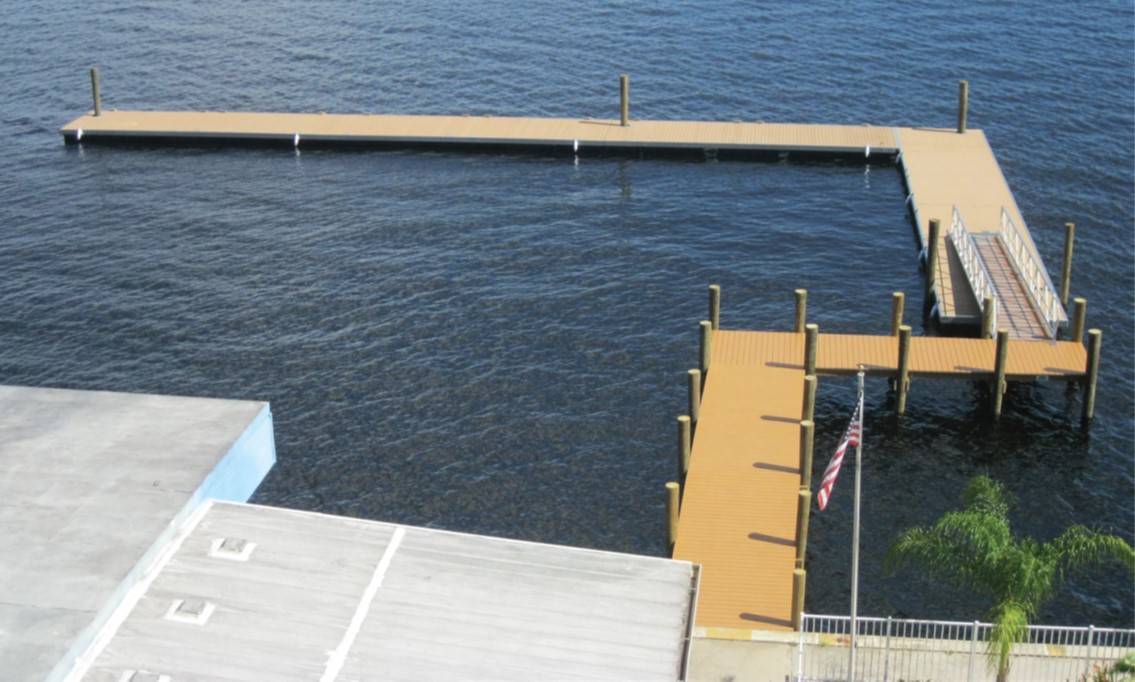 The floating dock and gangway installed at the Best Western on the Fort Myers waterfront withstood Hurricane Irma in September.