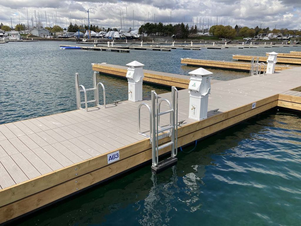 Marina Upgrade Complete on Lake Ontario Marina Dock Age